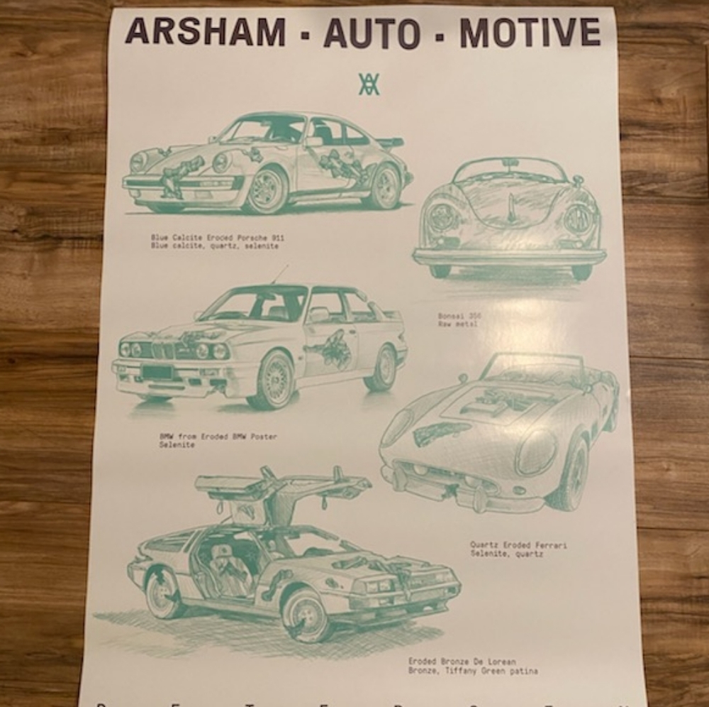 Daniel Arsham art poster Kaws Banksy Off white BMW Porsche Complexcon Bape Rvca